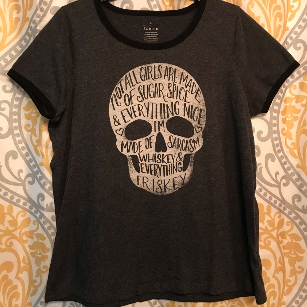 Torrid Skull Whiskey Ringer Tee